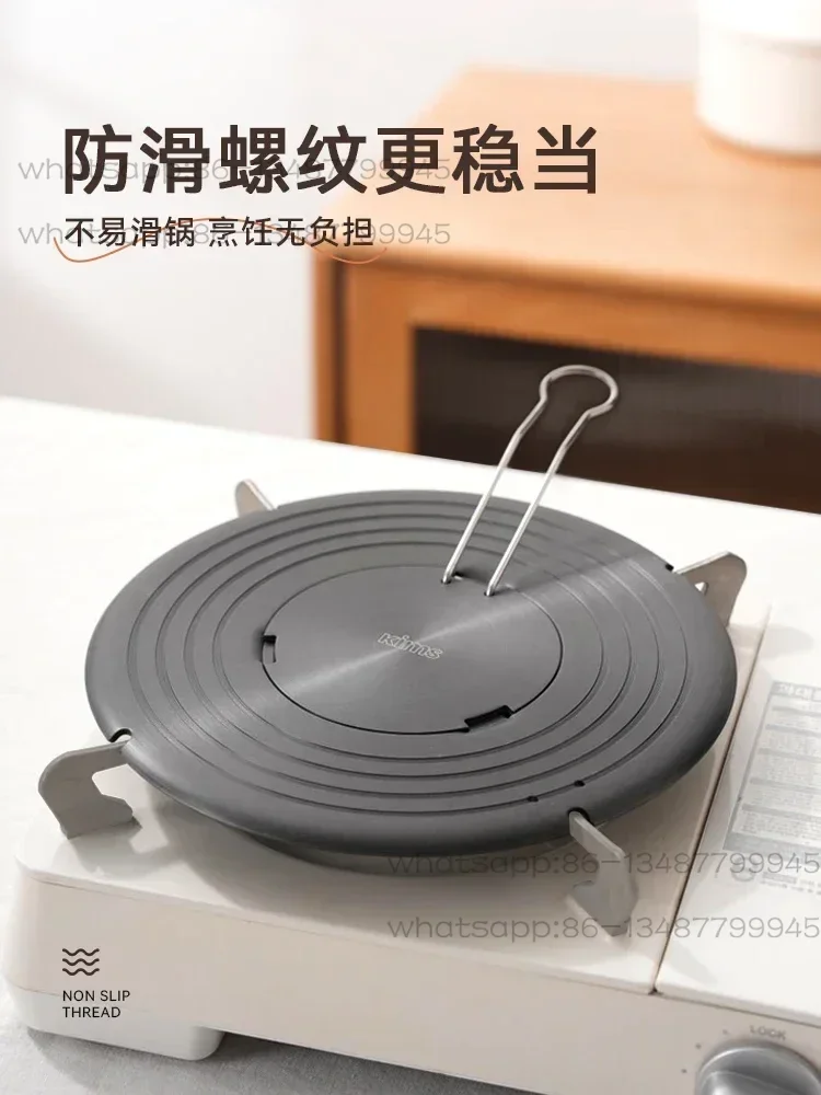 Detachable heat transfer plate for household gas stoves, gas stoves, anti burning black pot heat transfer plates