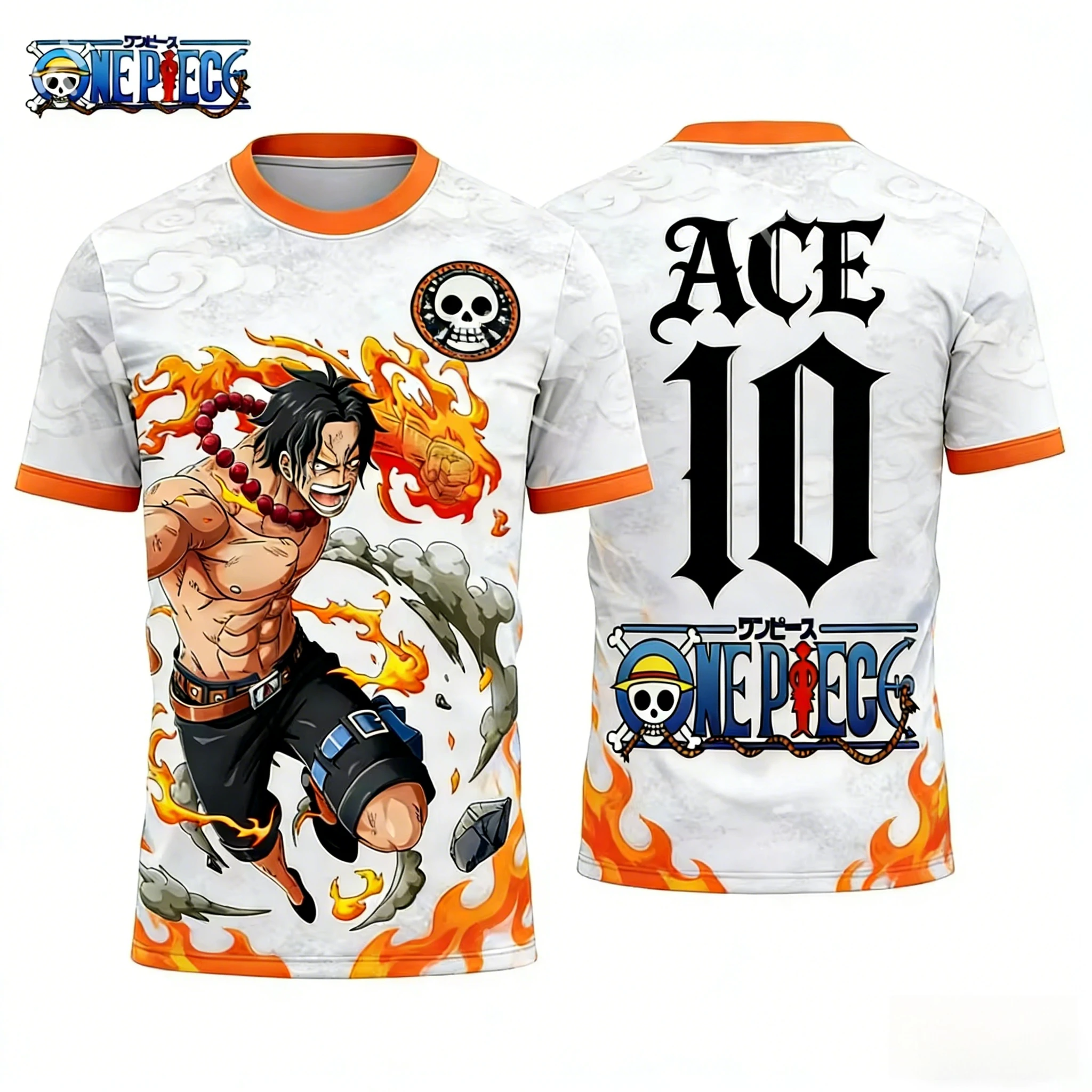 2026 Summer One Piece Luffy Retro Cosplay T-shirt Men's Oversized 3D Printed Short-sleeved Family Unisex Children's Sports Shirt