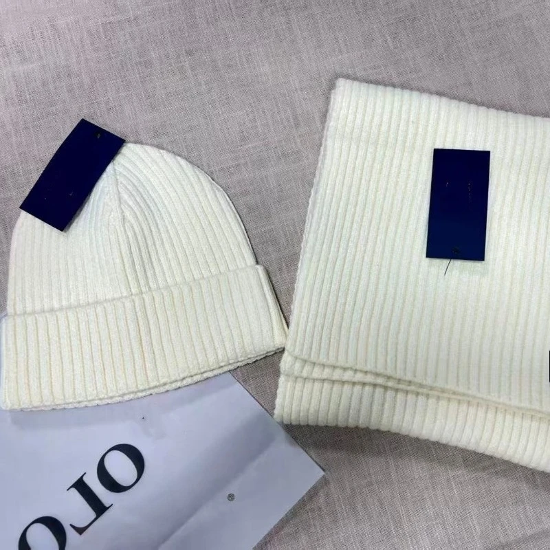 Hat and Scarf Two-piece Set Knitted Hat Versatile New Autumn and Winter Solid Color Scarf