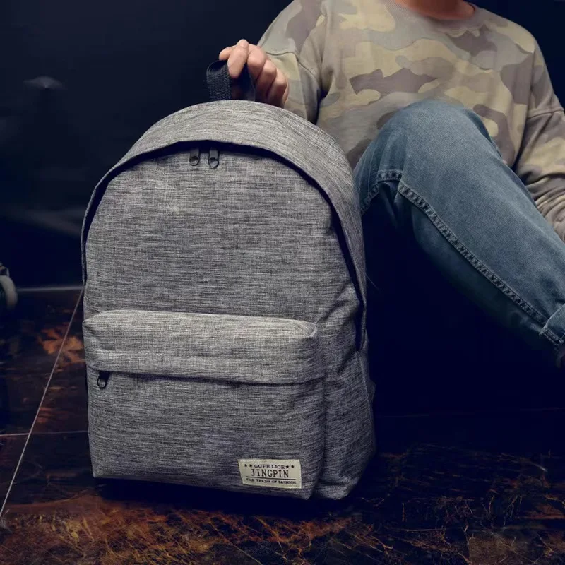 Pure Kleur Canvas Rugzak Student Personeel Schooltas Koreaanse Versie Van De Trend Van Kleine Verse College Fashion Reistas