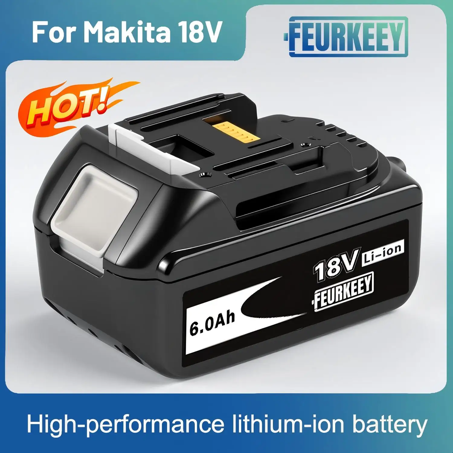 

Original High-performance Rechargeable Lithium-ion Battery, Suitable for Makita 18V Power Tools, Compatible with DHP485/DTD153