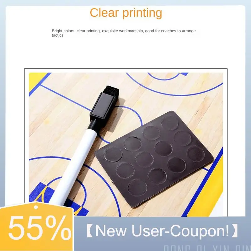 【قسيمة مستخدم جديدة!】لوحة تكتيكية مغناطيسية قابلة للطي لعبة كرة السلة وحافظة تدريب ومدرب تكتيكية