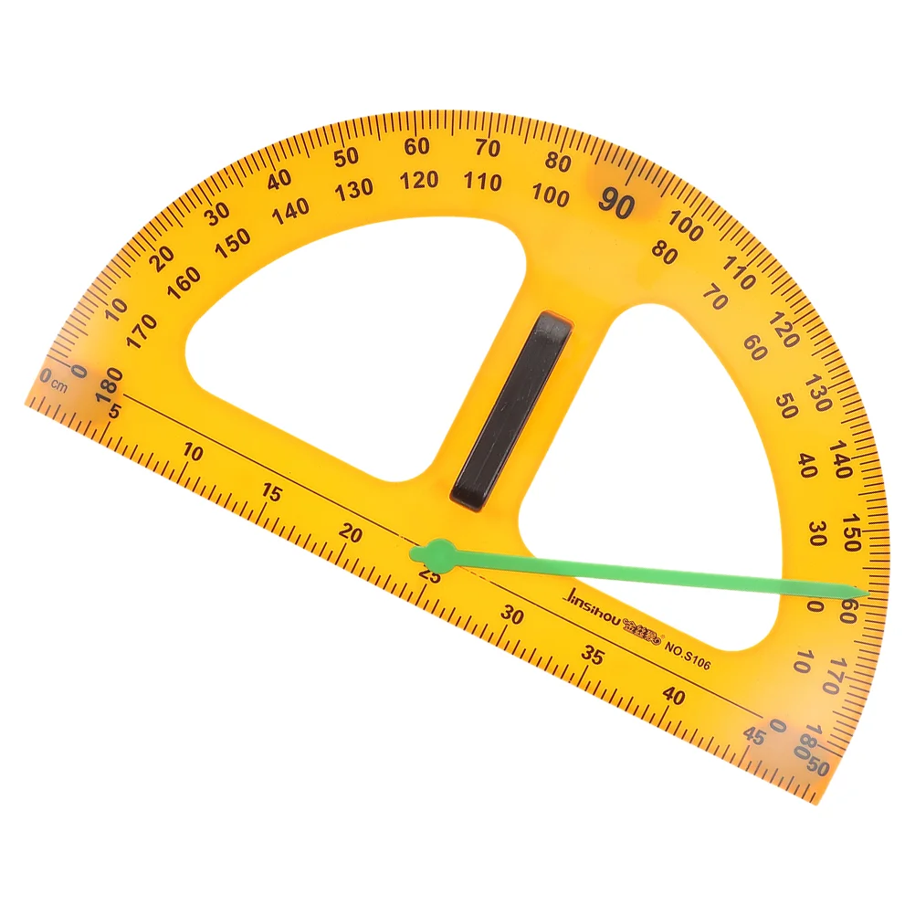 Protractor Math Teacher Portable for Geometry 180 Degrees Convenient Supplies Drawing