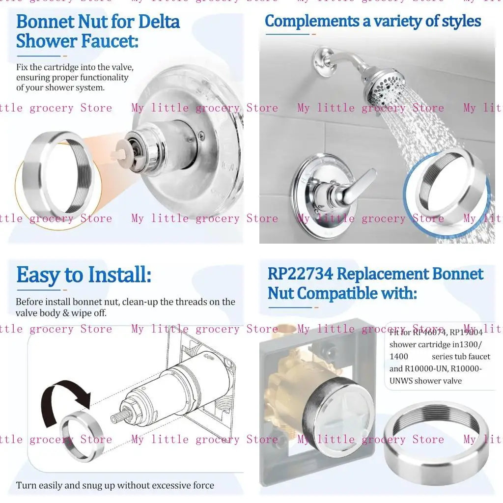 D5BD Shower Faucet Retaining Nut Steel Replacement For RP22734 Series Valves