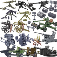 WWW2 Military Building Block 88mm Flak Gun Cannon  Weapons Figure Soldier Machine Gun Mecha Infantry Artillery Mortar Toys K053