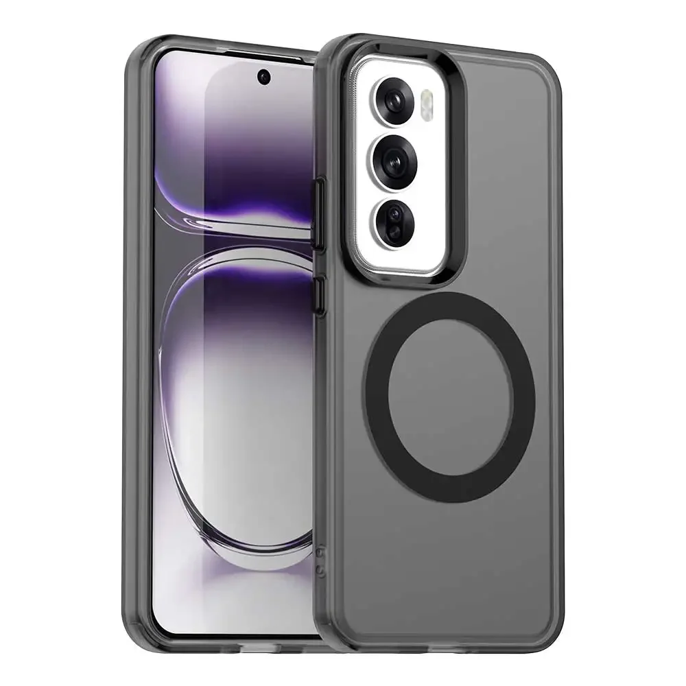 Magsafe Wireless Charge Cases For OPPO Reno 12 Pro 5G Shockproof Candy Color Bumper Magnetic Cover Reno12 Reno12Pro funda