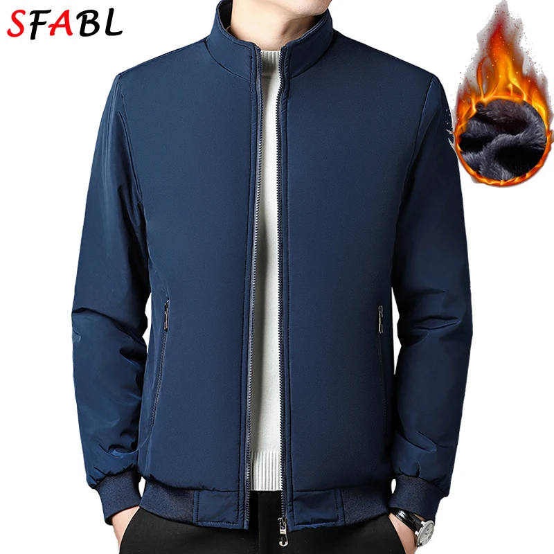 

Thicken Lining Winter Jacket Men Zipper Pockets Work Jacket Thermal Warm Full Zip Men's Winter Coats Outerwear Man Windbreaker