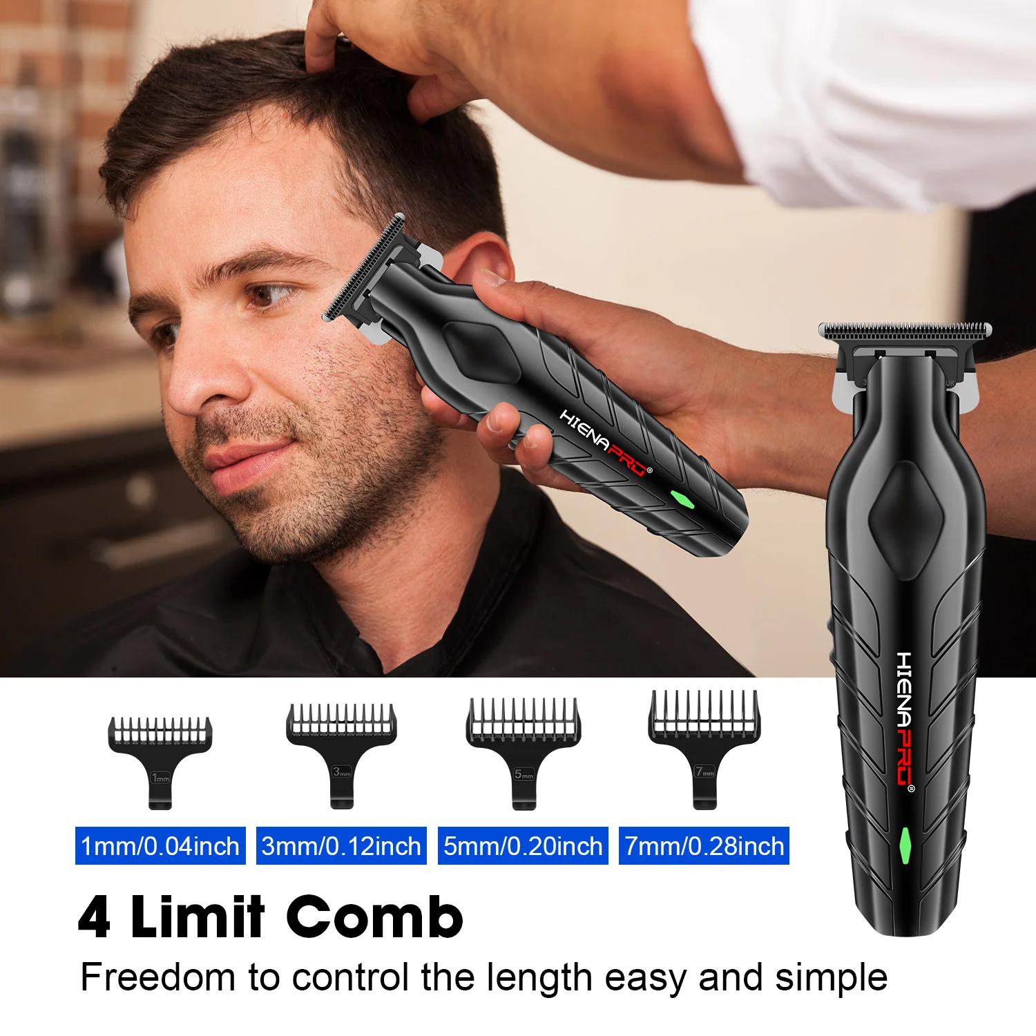 HIENAPowerful Battery Electric Hair cutting machine hair clipper mini USB charging professional barber shop special hair clipper