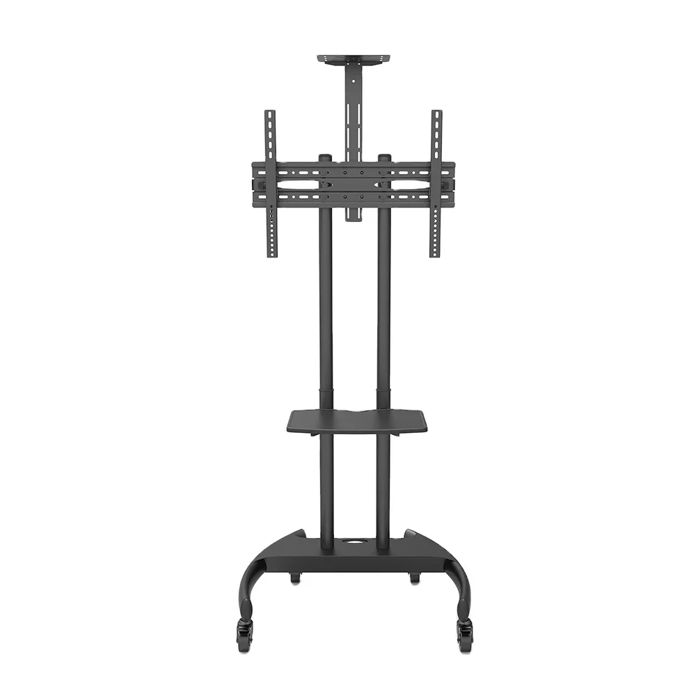 Charmount LCD Nowoczesna regulacja wysokości Max VESA 600 * 400 mm Wózki TV Stojak na telewizor na kółkach
