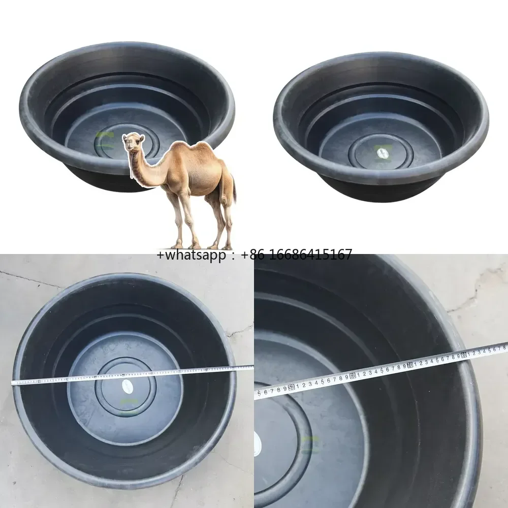 

High Quality Black Premium Rubber Camel Trough Feeder Large Capacity Livestock Farming Equipment Plastic Feeder Animal