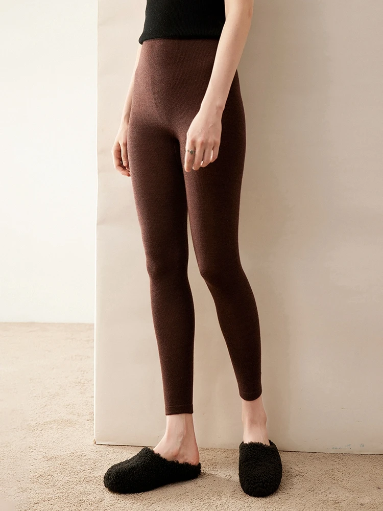 High Quality Women 100% Cashmere Legging Basic Soft elastic Pants Autumn Winter Cashmere Knitted Legging Trousers Warm Comfy