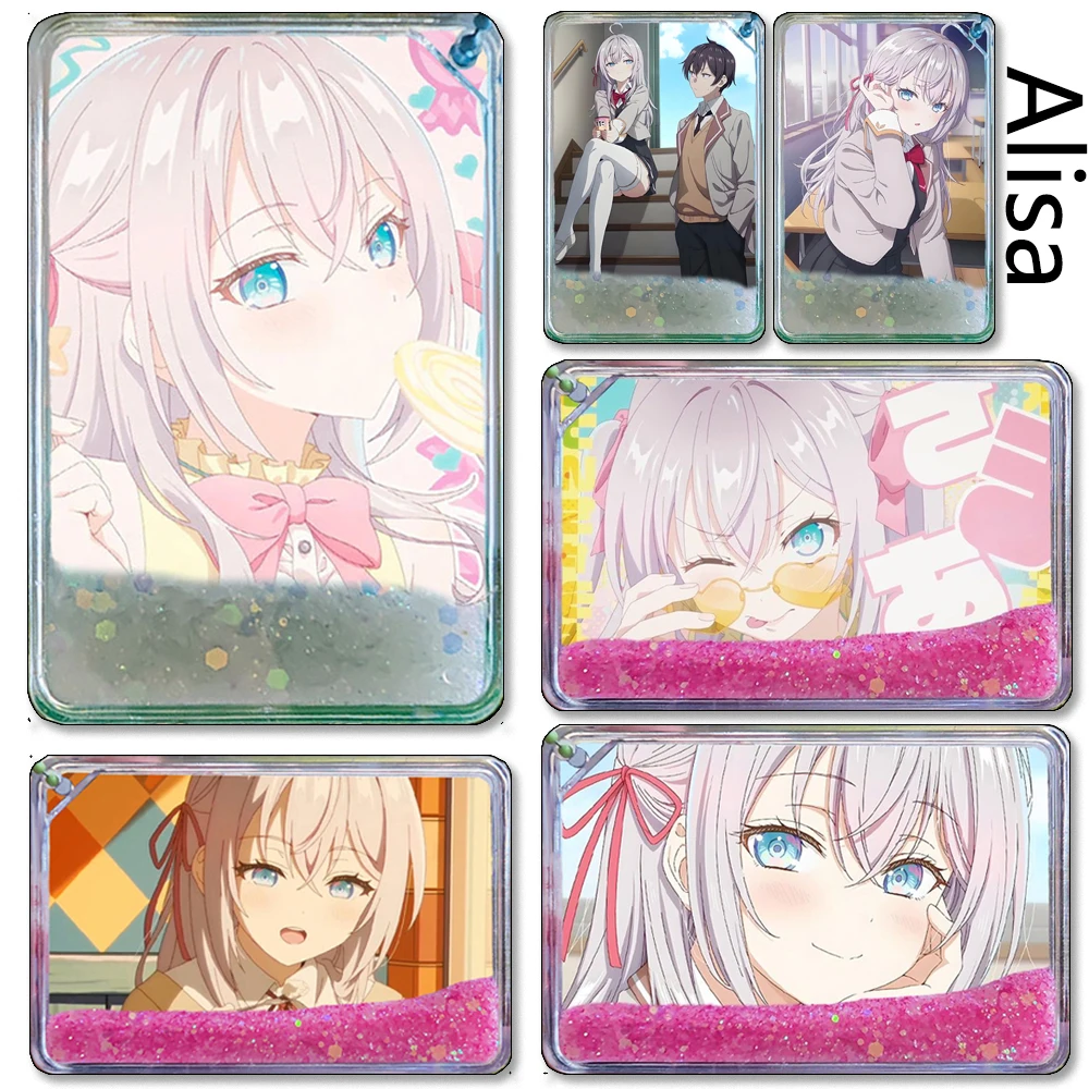 

Алиса Михайловна Kujou DIY Белый Розовый Зыбучий Песок Коллекционные Карты Кирпичи Акриловые аниме игрушки настольные украшения Masachika Kuze