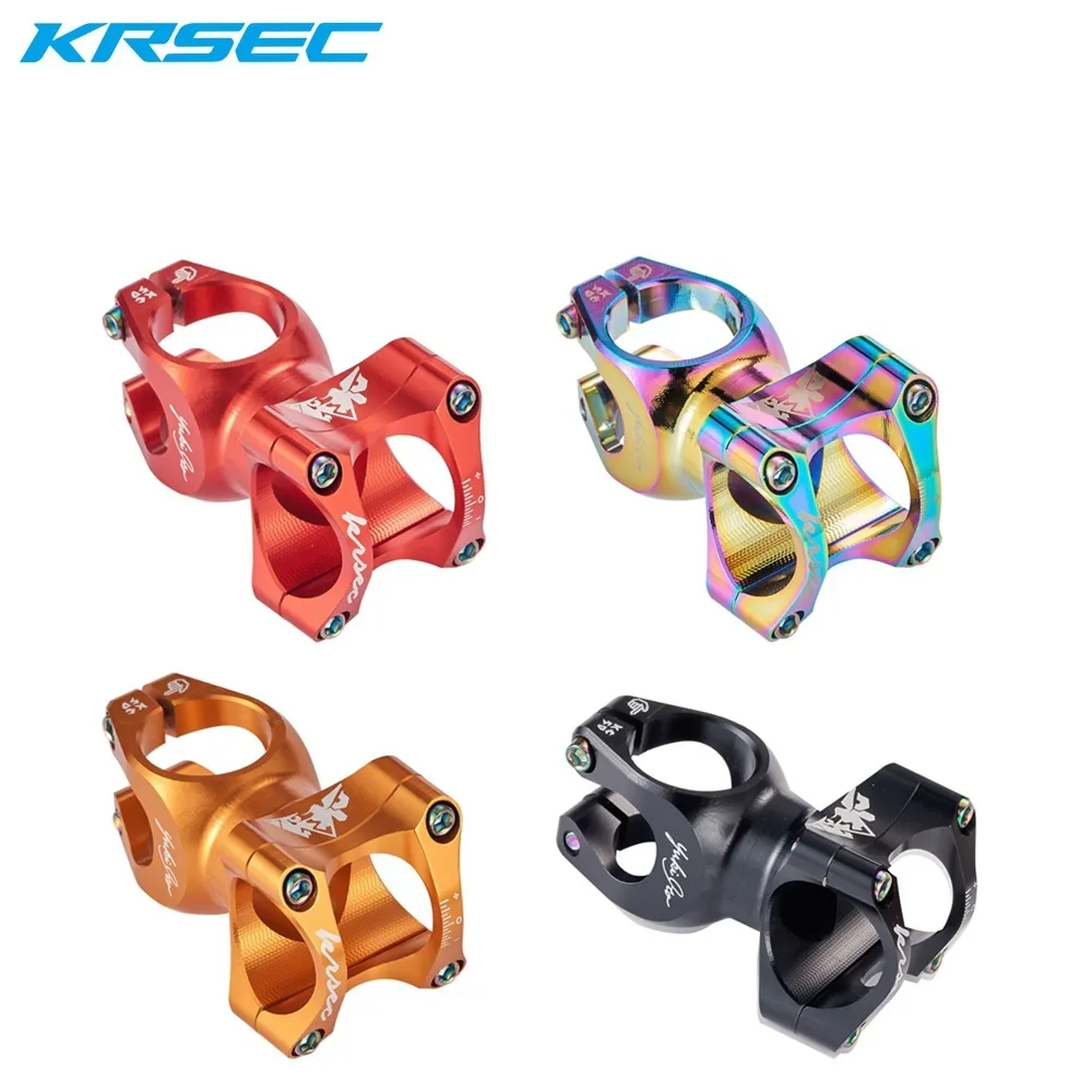 

KRSEC KC50 Mountain Bike Short Stem 31.8x28.6mm Aluminium Alloy 50mm Hollow Stems Ultralight Bicycle Parts