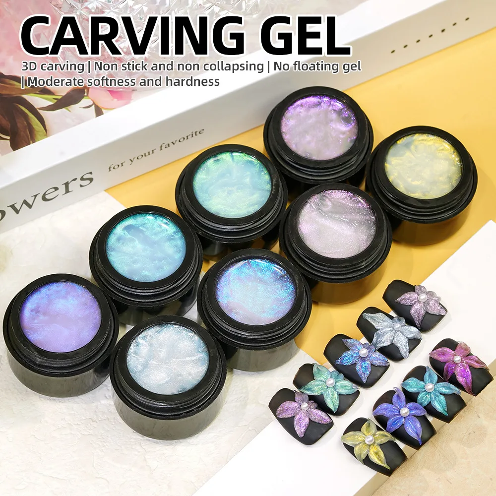 

Гель для моделирования ногтей 9 цветов, сатиновый, нелипкий, твердый, для наращивания, текстурный, для лепки, в банке, снимаемый, УФ/LED лак для нейл-арта