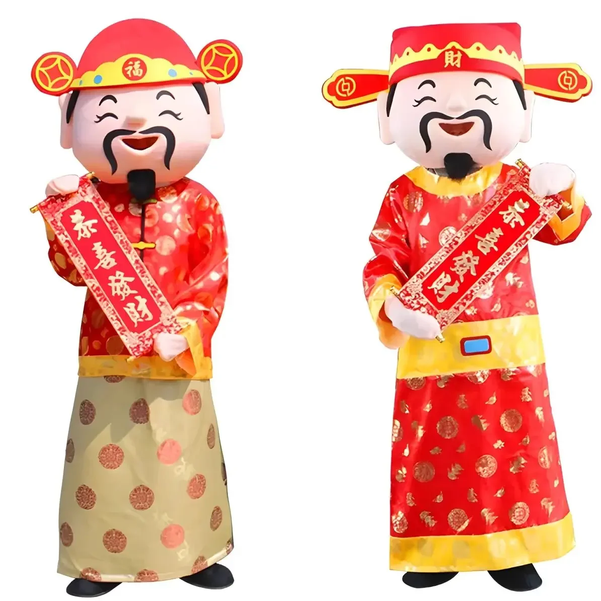 2025 Chinese new year mascot costume fu lu shou caishen ye fortune god mascot mascot outfit