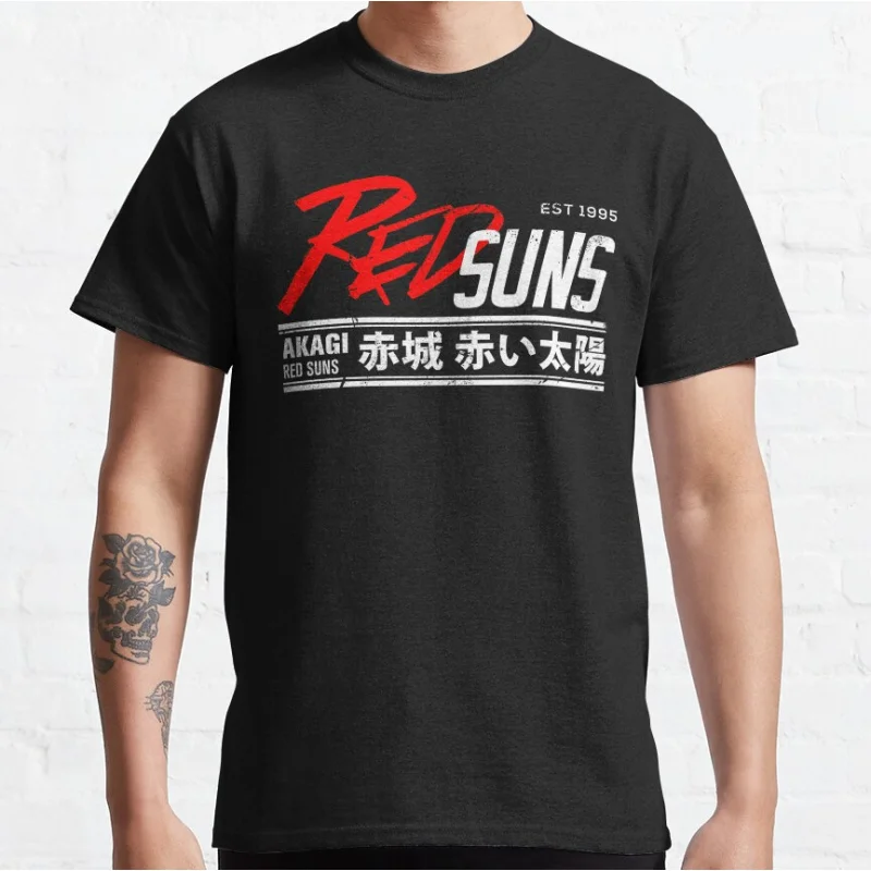 

RedSuns Fujiwara 80s Vintage Anime Initial D Japan manga Mountain Drift Racing Graphic T Shirts large size Adult S-6XL