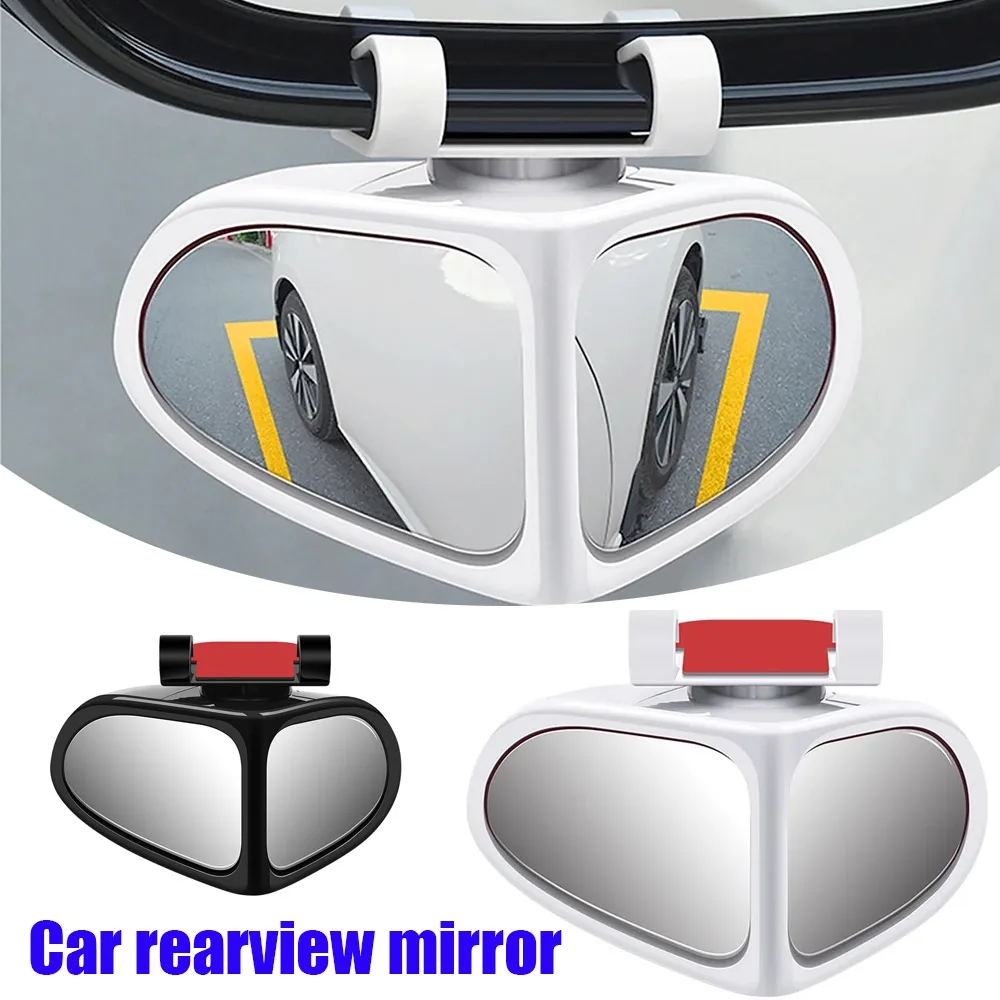 

Universal HD Convex Side Mirror Kit 360° Adjustable Small Round Frame Eliminate Wheel Blind Area Trucks/SUV/Cars Compatible