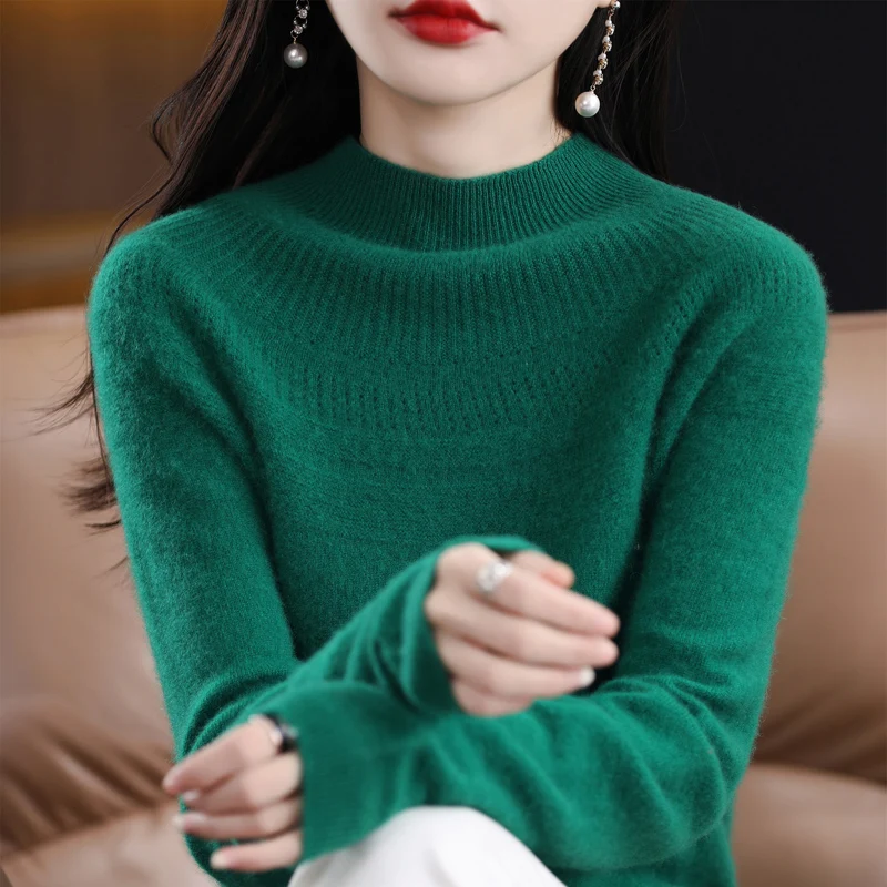 Knitted Sweater Ready to Wear Hollowed Out Wool Sweater Commuting Top Lyer Sweater 2024 Autumn/winter New Women\'s Item