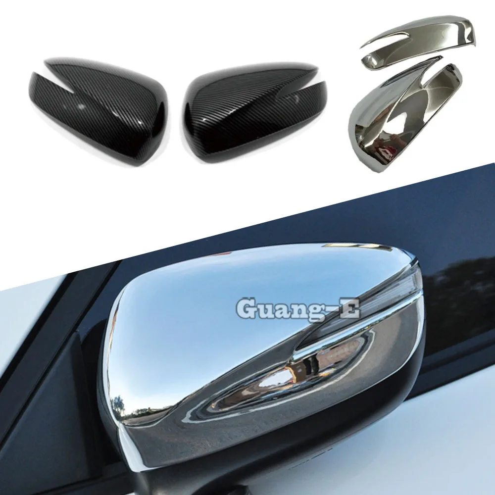 

For Mazda CX-3 CX3 2017 2018 2019 2020 2021 2022 Car Stick Rear View Styling Side Glass Mirror Cover Trim Frame Eyebrow 2PCs