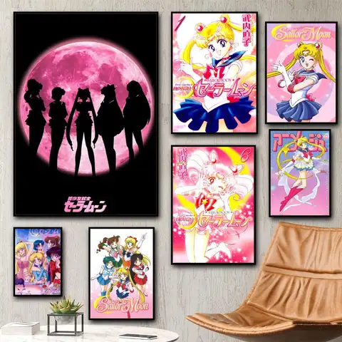ANIME S-SAILOR-MOON Painting Calligraphy Canvas Poster: Crease Free Waterproof Durable All Space Wall Decor