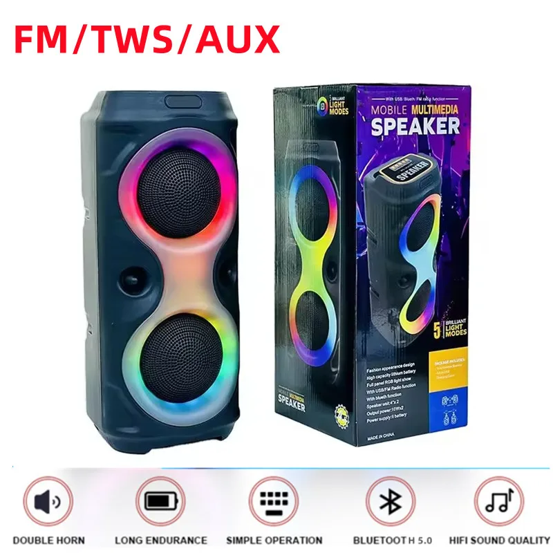 

30W Wireless Column Big Power Stereo Portable Bluetooth Speaker Subwoofer Bass Party Speakers with Microphone Family Karaoke USB