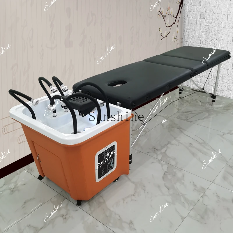 treatment instrument mobile free water pipe shampoo basin water circulation beauty salon special grafting fumigation machine T