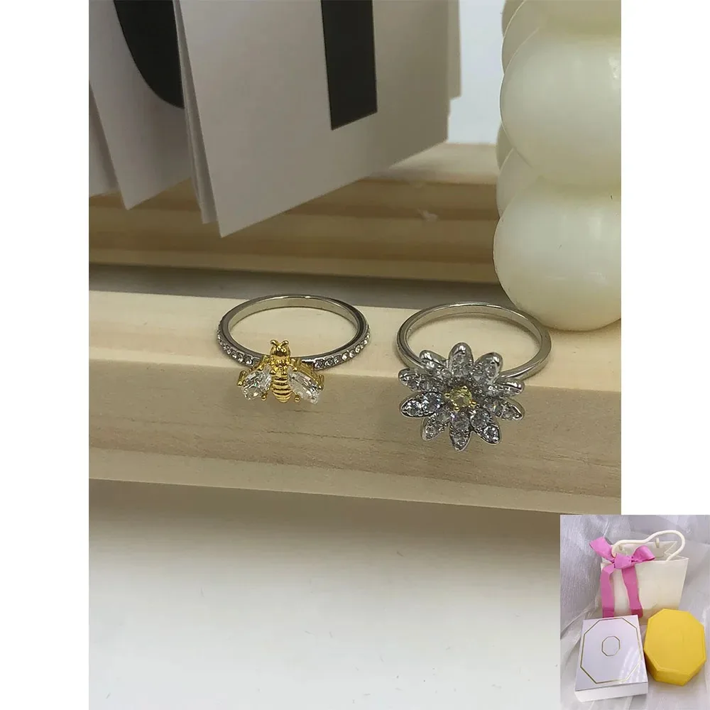 

New fashion hot selling bee flower ring set exquisite holiday romantic gift