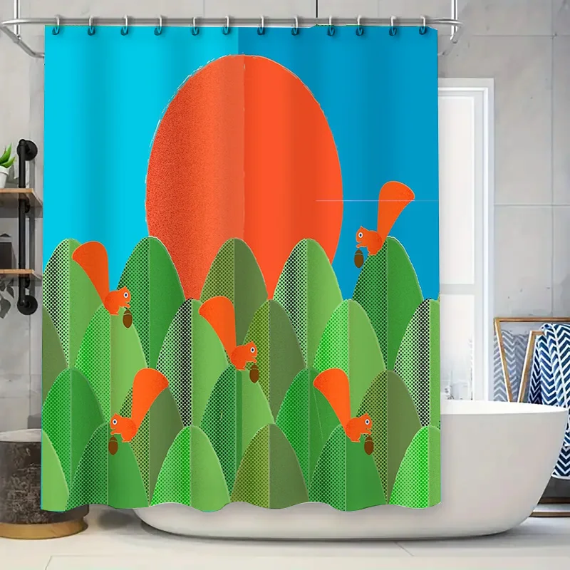 Floral Shower Curtain Nature Botanical Greenery Washable Bathroom Decor Farmhouse Style Modern Fabric Waterproof Liner