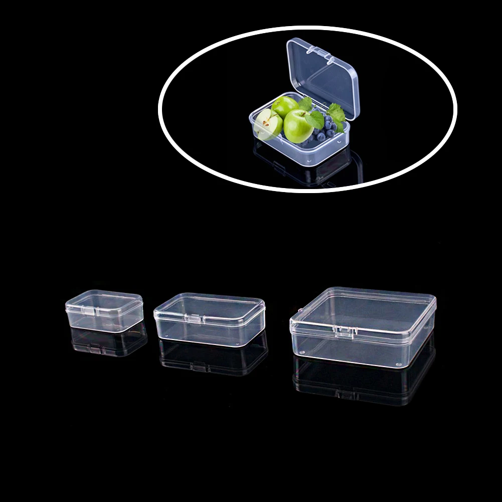 Mini Plastic Box Rectangular Box Translucent Box Packing Box Storage Box Dustproof Durable Strong Jewelry Storage Container