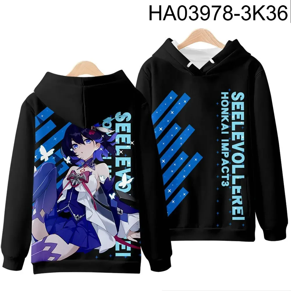 Recente honkai impact 3 impressão 3d homem/mulher outono moda japonês jogo hoodies moletom mangas compridas pollover plus size