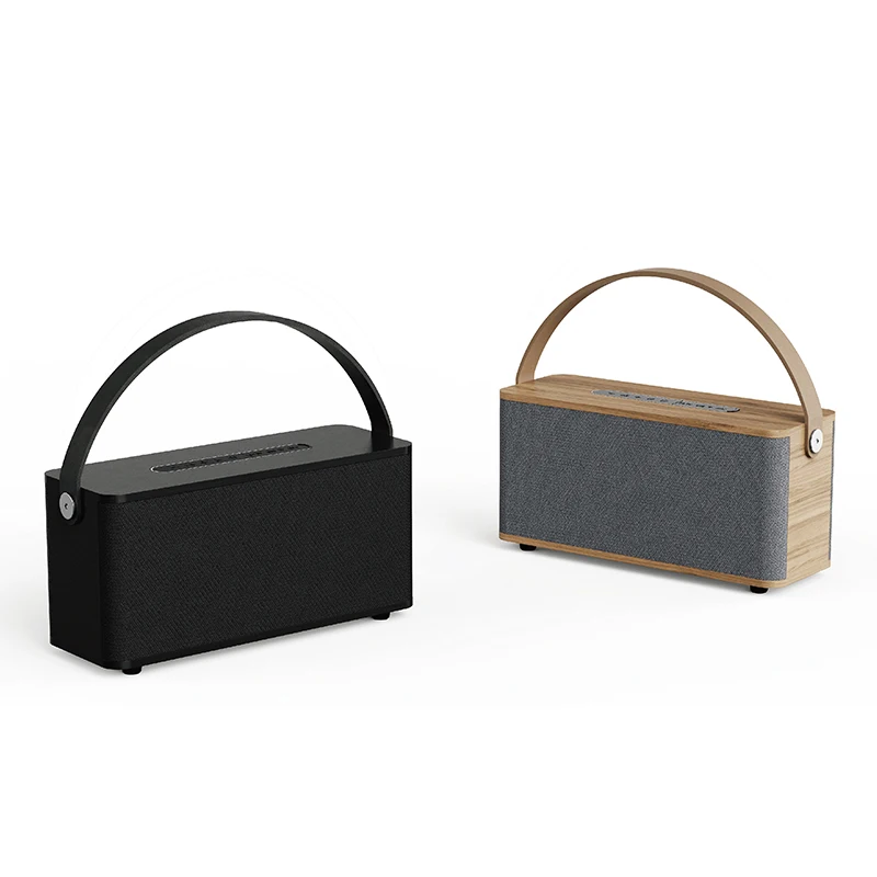 2025 nueva fábrica personalizar altavoz de sonido de madera Retro portátil inalámbrico BT 5 altavoz caja altavoces de sonido