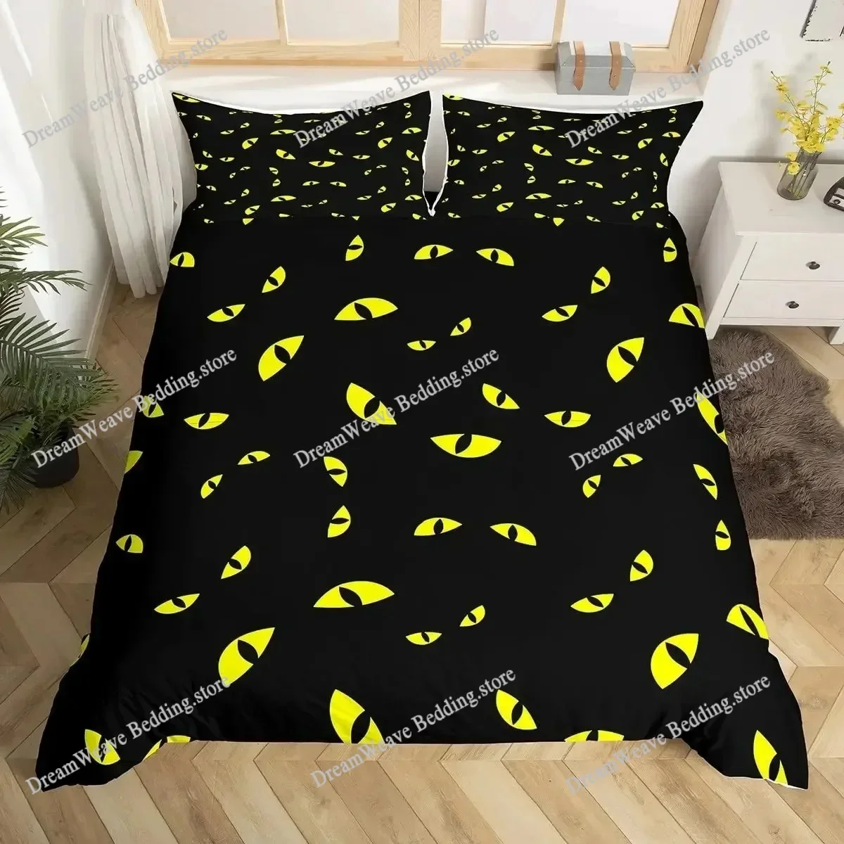 Eyes Comforter Bedding Set Bohemian Hippie Water-Drop Duvet Cover Boho Nazar Amulet Mysterious Polyester Quilt Cover Luxury Gift 4