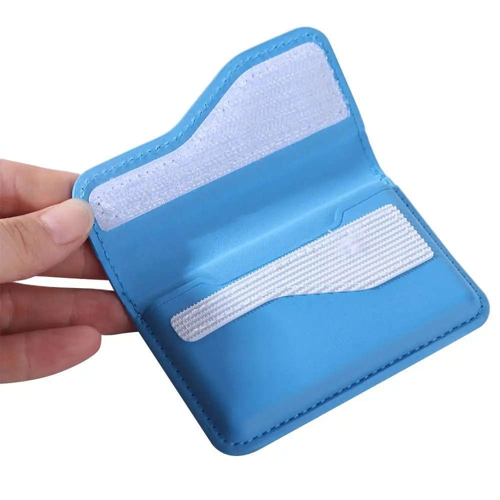 Cash Wallet Phone Back Magnetic Card Bag PU Leather Multifunction Flip Card Case Side-opening Portable Card Holder Outdoor