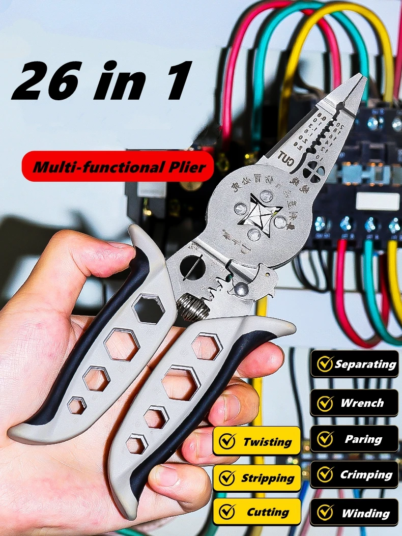 Multi-Function Crimping Wire Stripper Pliers -Cutter Cable Wire Crimping Electrician Repair Tools Wire Stripper Tool Hand Tools