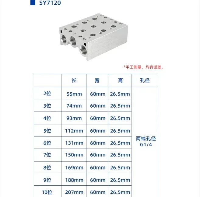 Électrovannes de base pneumatiques avec joints, collecteur d'accès à l'air, station de vanne, SY3120, SY5120, SY7120, SS5Y5- 2F, 3F, 4F, 5F, 6F, 7F