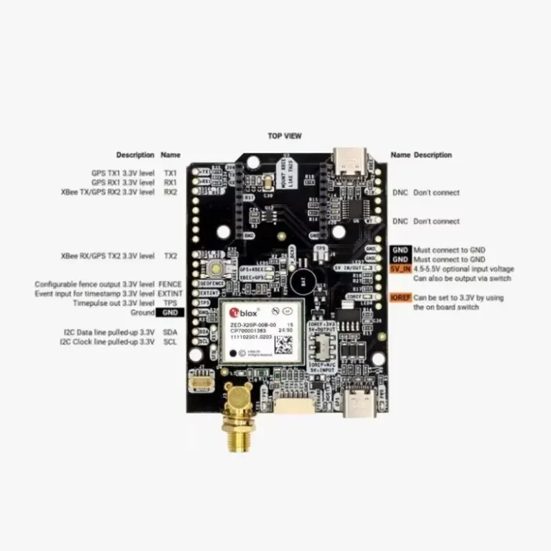Factory RTK GNSS Receiver Board ZED-X20P High Precision Multi Band Positioning Module for Drones Robots Measurement Fields