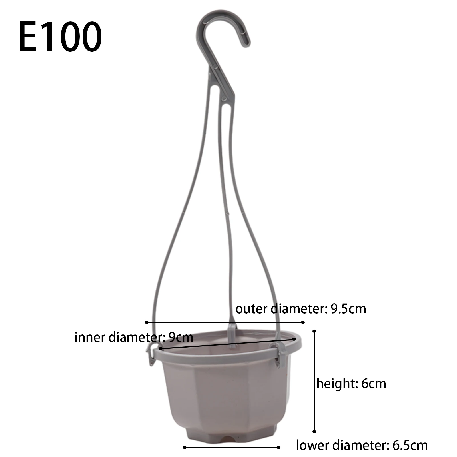 Stylish Nature Outdoor Supplies Garden Tool Home Flower Pot Garden Basket 13cm*11.5cm*7.5cm 9.5cm*9cm*6cm Removable Hook