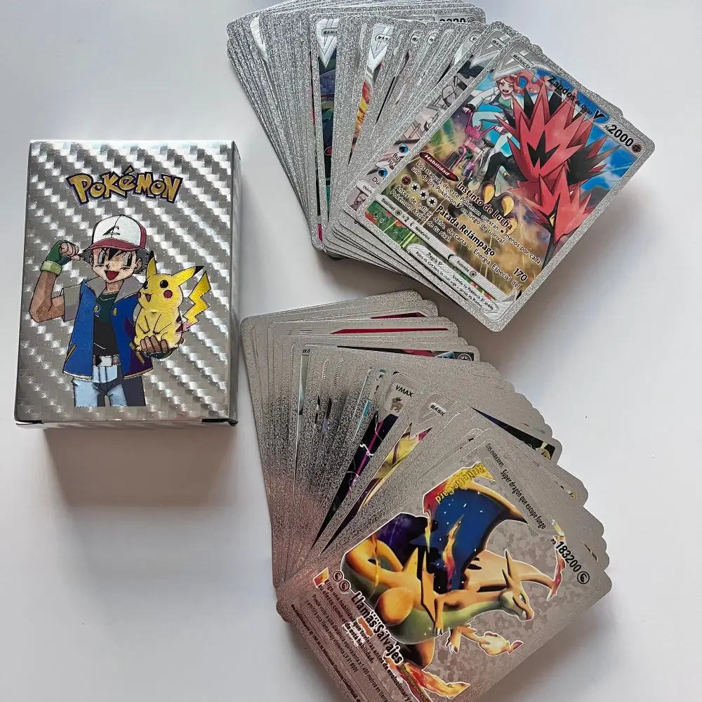 Pokemon Cards Spanish German French English Pokémon Cards Pikachu Charizard Album Collectible Game Cards Album Kids Toys