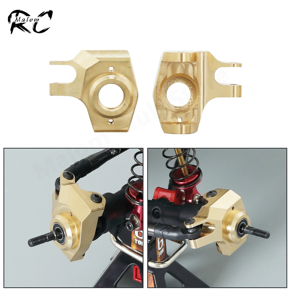 2PCS Brass Weights AR44 Axle Steering Knuckles for 1/10 RC Rock Crawler Axial SCX10 II 90046 90047 Upgrade Parts