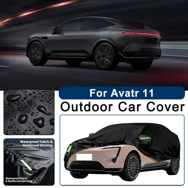 

Outdoor Car Cover Waterproof Dustproof UV Sun Protection, Full Car Protector Exterior Accessories For Avatr 11 2022-2026