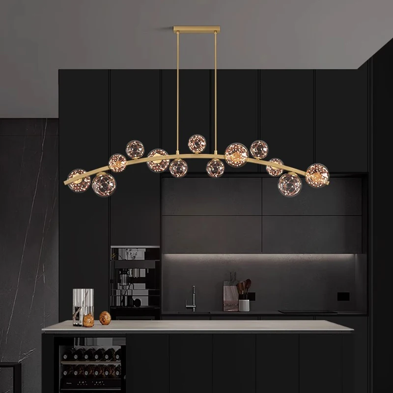Modern LED Chandeliers for Home Decor, Luzes penduradas, Sala de estar, Sala de jantar, Iluminação interior