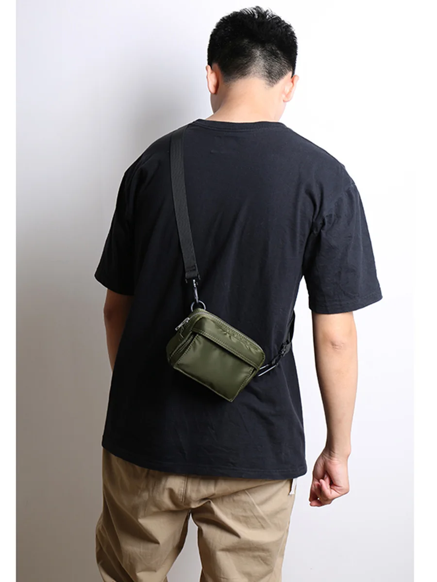 Tokyo Style  Casual Crossbody Phone Bag Unisex Fashion Shoulder Bag Soft Nylon Material Zipper Closure Leisure Lifestyle