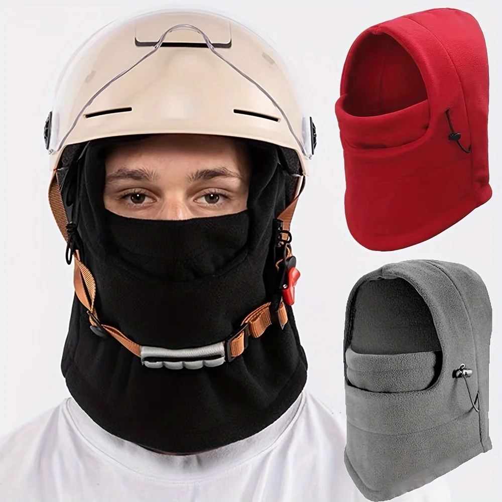 1/2/3 PCS Winter Scarves Hats Balaclava Women Men Thermal Fleece Hiking Neck Warmer Windproof Outdoor Riding Full Face Mask