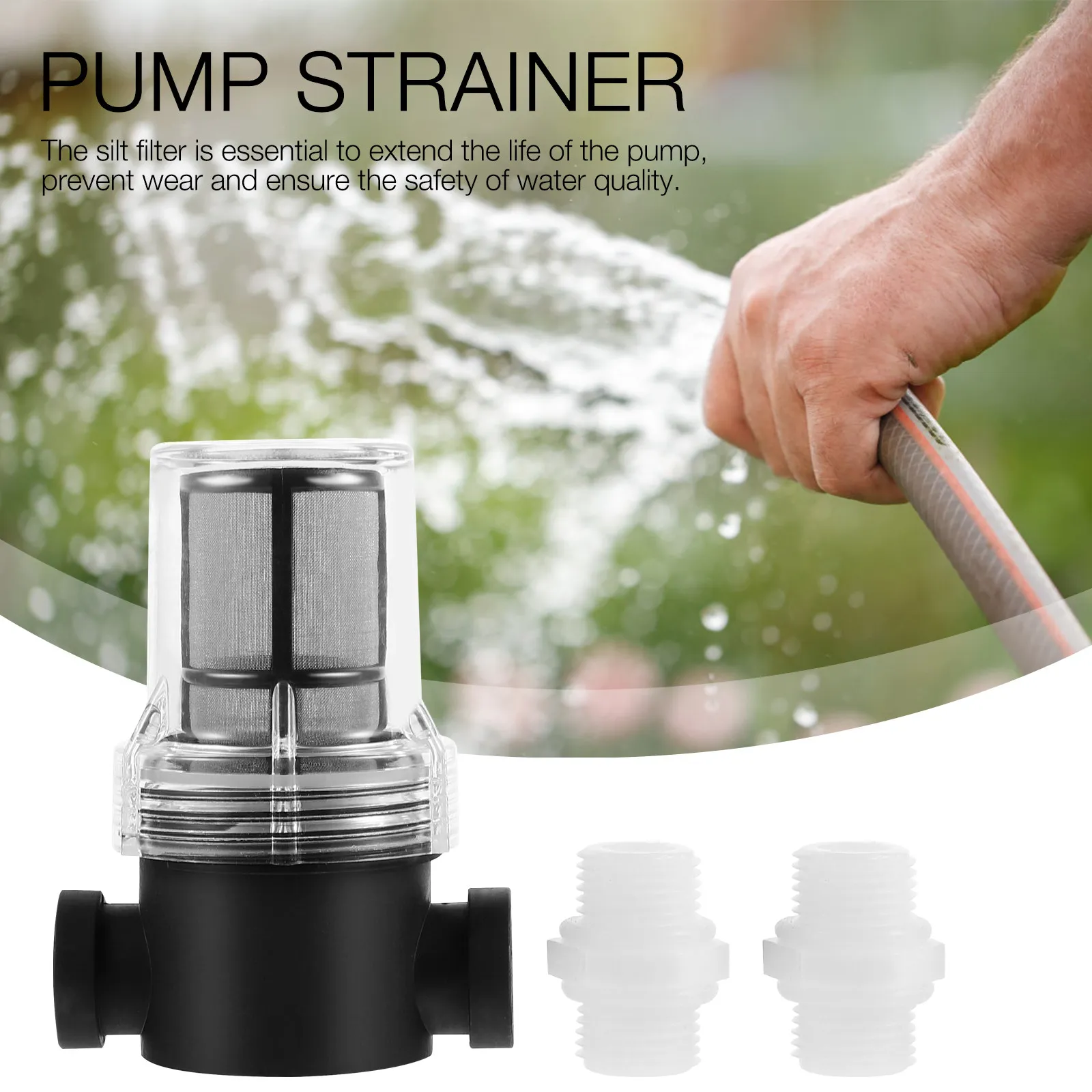 

Water Cleaner Pre-Filter Home 80 Mesh Screen Inline Strainer Water Pump Filter Purifier Accessories in-Line Strainer