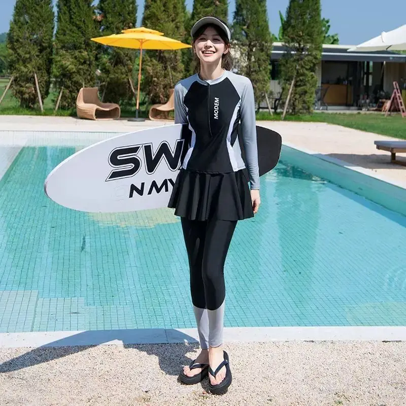 

Разделенный купальник, женские брюки с длинными рукавами, защита от солнца, новый тонкий спа-купальник, костюм для серфинга и дайвинга с медузами