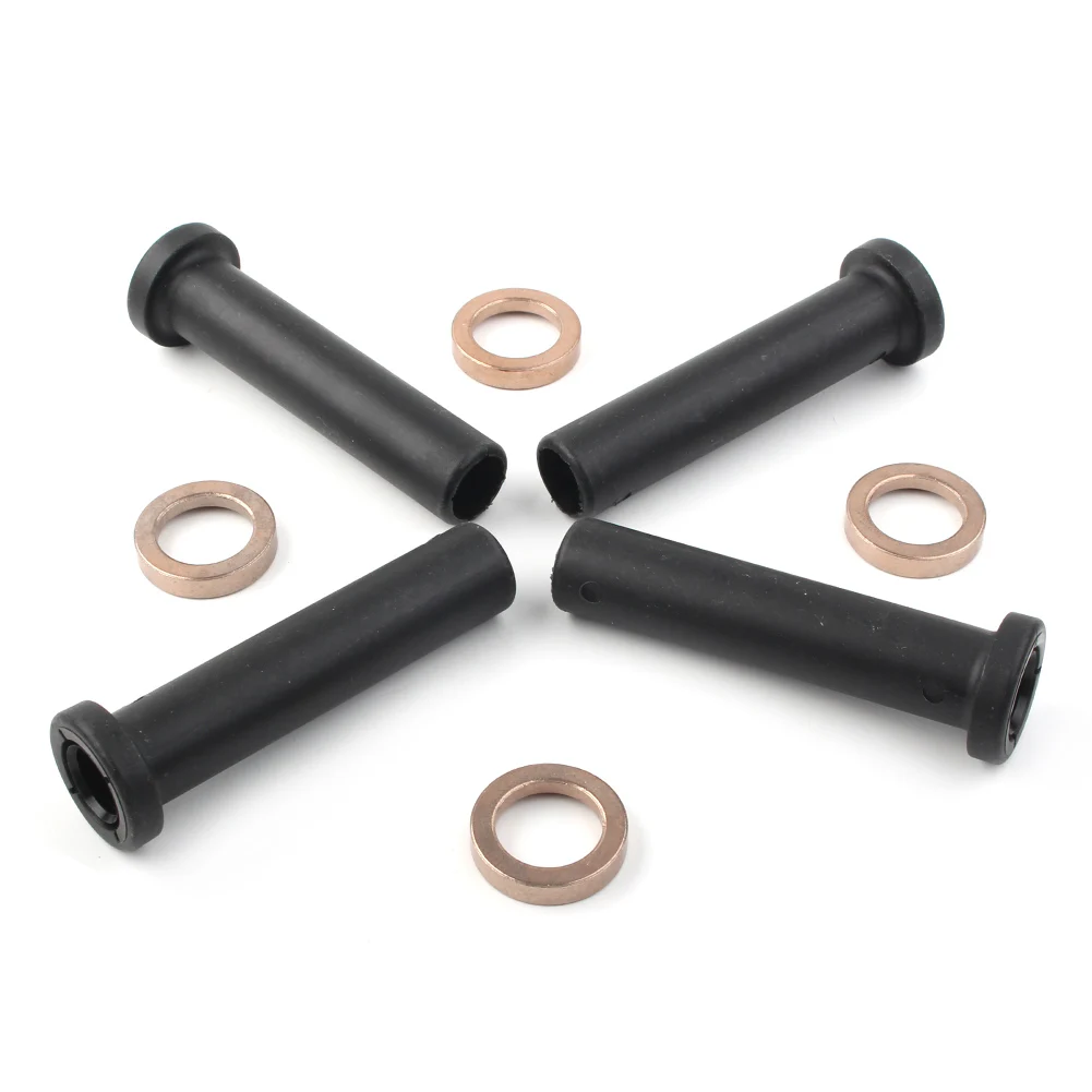 4 Pcs Front A-Arm Long Bushings for Polaris Sportsman 500 4X4 ATV 1996-2002 W/ Spacers