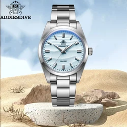 ADDIESDIVE Quartz Watch Hot Sale Desert Textured Dial Luxury Simple Bubble Mirror Pot Cover Glass 100m Waterproof Reloj Hombre