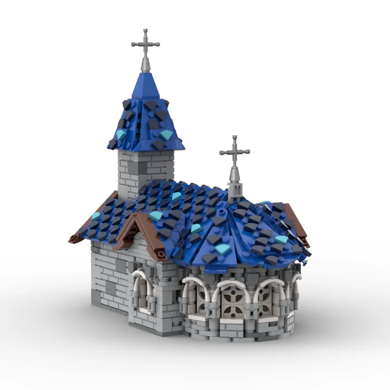 نموذج قلعة القرون الوسطى Moc قوالب بناء نموذج الكنيسة المعيارية كتل التكنولوجيا عيد الميلاد لتقوم بها بنفسك لعبة هدايا البناء