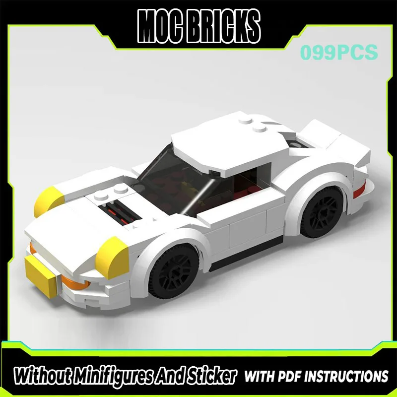 

Модель гоночного автомобиля Speed Racing Car MOC, конструктор из белых кирпичиков, роскошный модульный автомобиль, технологичный подарок, набор для сборки, детские игрушки для праздников