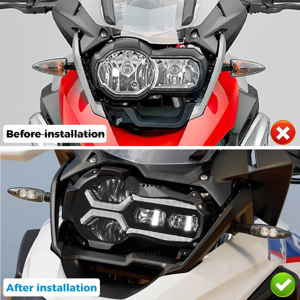 New 2013-2018 R1200GS Motorcycle LED Front Headlights Assembly for BMW R1200GS R 1200GS 1200 ADV Adventure Headlamp Lights